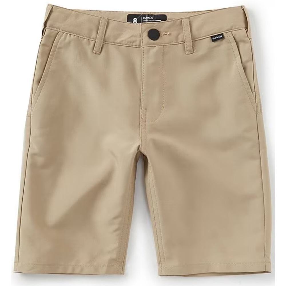 Hurley - Big Boys Khaki Chino Walk shorts | Golf Shorts. Size 14. Dri Fit.